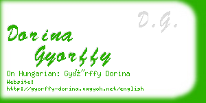 dorina gyorffy business card